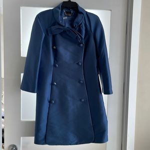 Flared coat dress in blue